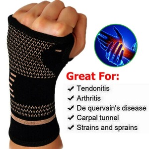 Protector de muñeca de gimnasio bajo OEM, muñequera de compresión personalizada, muñequera tejida, culturismo, Mangas de brazo deportivas, Palma de Fitness - Product Image 5