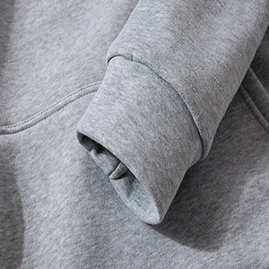 Sweat à capuche streetwear pour homme de haute qualité, coupe classique, avec gaufrage et impression sérigraphiée, motif uni, vente en gros de vêtements de mode - Product Image 4