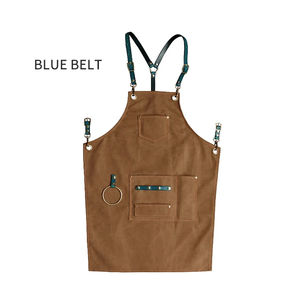 Delantal de lona gruesa Ropa DE TRABAJO personalizada Resistente a las manchas Entrega de lotes de una pieza Impermeable Algodón puro Transfronterizo - Product Image 6