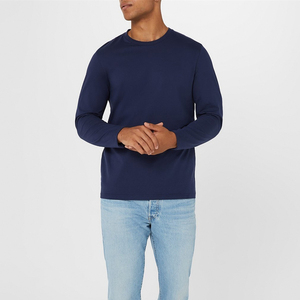T-shirt décontracté sport personnalisé pour homme à manches longues en coton pur premium, anti-plis, séchage rapide, prix de gros abordable - Product Image 3