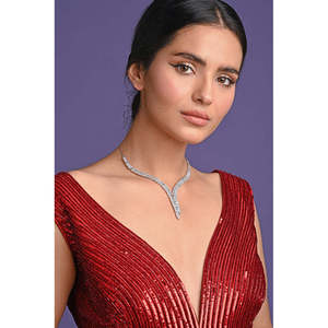 Collar Princesa Clara de Plata de Ley 925 con Diamante como Piedra Principal - Product Image 5