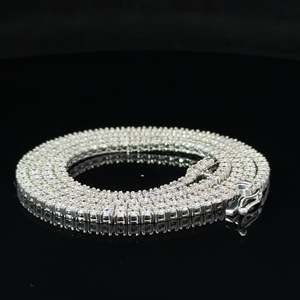 Cadena de Tenis de Oro 14k/18k/10k con Diamantes Brillantes Cultivados en Laboratorio, Unisex, Elige Tu Color, Elegantes Collares de Joyería Aliora - Product Image 4