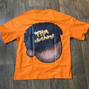 Nueva Camiseta de algodón 100% de alta calidad para hombre, camiseta recortada de último diseño con estampado holgado, camiseta transpirable con estampado personalizado para hombre - Product Image 2