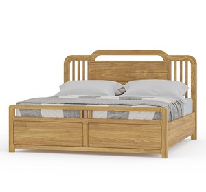 Lits en bois durables pour meubles de maison en bois de teck cadre de lit king size simple - Product Image 3