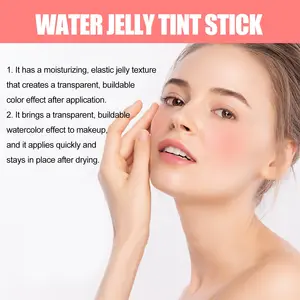 Vegan tàn ác miễn phí buildable màu nước kết thúc làm mát nước thạch Tint giật gân (Berry)Sheer Lip & má Stain Blush thạch Tint