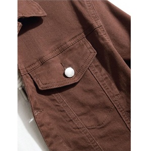 Veste en cuir de vachette pour hommes personnalisée directe d'usine col rabattu finition cire à l'huile givrée bouton décontracté Service OEM hiver - Product Image 5