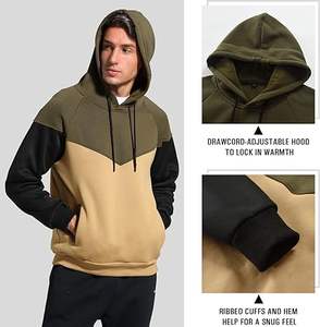 Sweat à capuche vierge personnalisé pour hommes avec poche plate en coton épais sweats unisexes vêtements logo personnalisé surdimensionné épais sweats à capuche pour hommes - Product Image 4