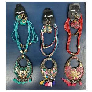 Dernier ensemble de colliers en coton avec pendentif en mosaïque pour l'exportation mondiale depuis l'inde, GC-NK-258 - Product Image 1