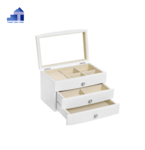 Nouvel article Luxueux ton bois Logo personnalisé fabriqué à la main coffret cadeau en bois affichage exclusif bijoux artisanaux du vietnamien - Product Image 3