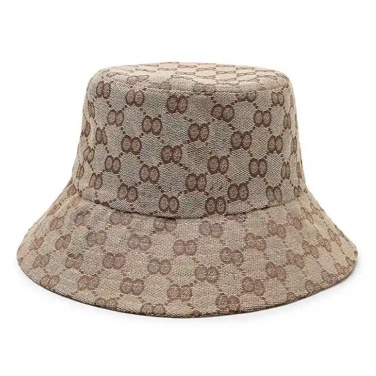 Custom Design Sublimated Bucket Hats Summer Beach Sun Hat Packable Two Tone Checked Box Sublimated Fisher man Bucket Hats