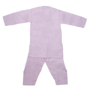 ชุดคุรตะ ชัลวาร์ปักลายสำหรับเด็กผู้ชาย - สีม่วง - Product Image 4