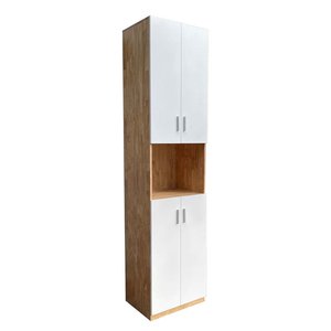 Two-Door Minimalist Metal File Cabinet 50x40x220cm Rubber Wood THS68045-for Office Workshop and Gym Use - Product Image 1