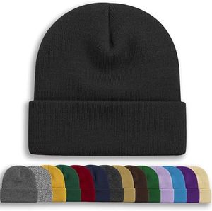 Bonnet d'hiver tricoté unisexe Soft Warm Cuffed Skull Cap pour hommes femmes Slouchy Ski Style Comfortable Wear - Product Image 2