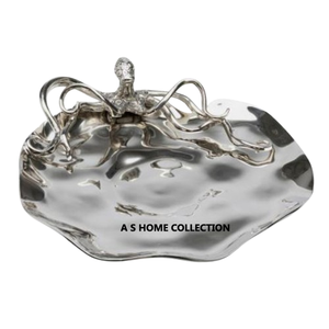 Tazón de Metal plateado con mango de diseño en forma de pulpo elegante para fiesta de boda suministros de Decoración de mesa y hogar - Product Image 1