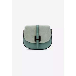 Bolso cruzado estructurado en gamuza auténtica y cuero Dollar - Hecho en Italia - 25373 - Product Image 1