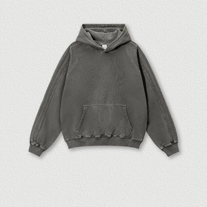 Sudadera Deportiva Vintage Otoño Invierno 2025 para Hombre, Holgada, Lavada, de Color Sólido con Colores y Logotipo Personalizados y Corte Extra Grande - Product Image 3