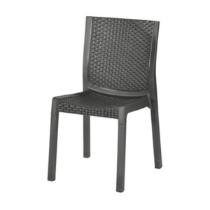Sedia in Rattan Panarea 42x55 cm H 86 cm Antracite - Product Image 1
