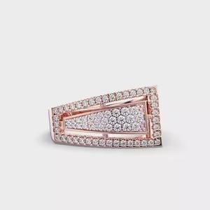 Luxueuse bague en diamant cultivé en laboratoire de 2.0 carats bijoux de fiançailles en or jaune coupe horizontale originale pour ses bagues en diamant fantaisie - Product Image 6