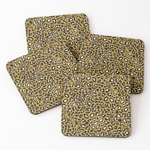 Enamel Print Coasters Custom logo Coasters for Drinks Enamel Print <b>Wood</b> Beautiful Pattern Absorbent Coasters - Product Image 1