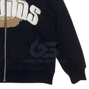 Sudadera con capucha estampada de algodón con estampado para hombre de letras elegante y forro polar suave para ropa de calle diaria - Product Image 2