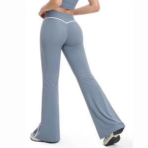 Leggings de yoga à jambes larges et taille haute évasés pour femmes, respirants, extensibles dans les quatre sens, légers, à séchage rapide, grande taille - Product Image 2