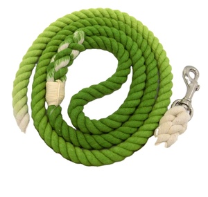 Correa para Perro de Cuerda de Algodón Trenzada Multicolor Degradado Verde de 1.5 m, a la Moda - Product Image 1