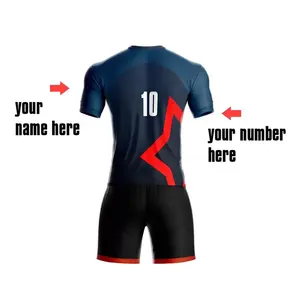 Uniformes de fútbol de sublimación personalizados de secado rápido para hombres y jóvenes - Product Image 5