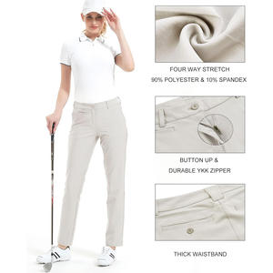 Pantalon de golf personnalisé pour femmes, taille extensible, étiquettes de couleur personnalisées, broderie et logos imprimés pour l'image de marque de l'équipe - Product Image 4