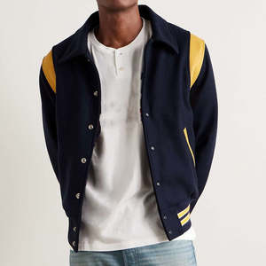 Men's Custom Chenille Embroidery Logo Baseball Jacket Leather Sleeves Winter Letterman Varsity Jacket - Product Image 5