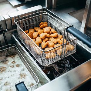 Commercial Countertop <b>Electric</b> Twin Tank <b>Fryer</b> - 10+10 litres - 12kW - with drain tap - Product Image 6