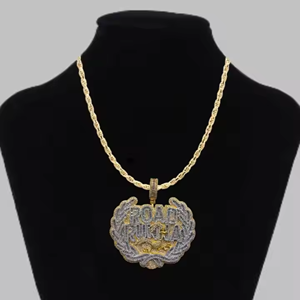 VVS moissanite diamant fait à la main lettre pendentifs 10K/14K argent \ or pendentifs glacé Hip Hop rappeur Style meilleur prix - Product Image 3