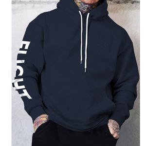 Sweat à capuche épais pour hommes, sweat à capuche d'hiver avec logo personnalisé en polaire épaisse pour les activités de plein air par temps froid et la mode Streetwear - Product Image 3
