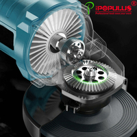 IPOPULUS Polisseuse électrique multifonctionnelle à chargement par batterie Li-ion haute puissance Mini Cutter Meuleuse d'angle électrique sans fil