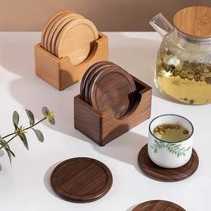 THE WOOD ROUND COASTER CUSTOMIZED SIZE Handmade Table Ware and Kitchen Ware Items Wholesale High Quality From Vietnam - Product Image 1