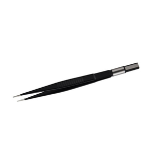 Pinzas bipolares rectas de 10.5 cm con puntas de 1 mm, recubrimiento negro, acero inoxidable, para disección y tejidos. - Product Image 4