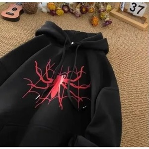 เสื้อฮู้ดสไปเดอร์แมนสไตล์ฮาราจูกุ แฟชั่นลำลอง ชุดกีฬา สำหรับผู้ชายและผู้หญิง ลายเรียบ สีพื้น ผ้าถักสำหรับฤดูหนาว ป้องกันรอยยับ เหมาะสำหรับใส่ในชีวิตประจำวัน - Product Image 2