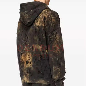 Prix de gros, faible MOQ, sweats à capuche pour hommes, effet usé, tissu confortable pour l'hiver, personnalisable, haute qualité, nouvelle arrivée - Product Image 4