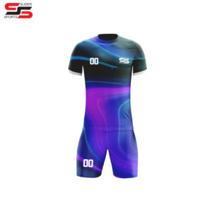 Ensembles d'uniformes de football personnalisés en gros pour usine – Kit maillot unisexe en polyester respirant avec impression pour adultes, séchage rapide, léger - Product Image 4