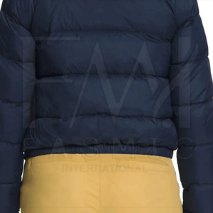 <b>Women's</b> <b>Lightweight</b> Breathable Woolen <b>Puffer</b> Winter <b>Jacket</b> Custom Color Knitted Processing Zipper Plain Dyed Ladies' Style - Product Image 6