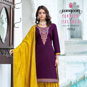 Venta al por mayor Kessi mujeres exclusivas Jam Silk Readymade Patiyala colección bordado trabajo adecuado para ropa de fiesta artículos en stock - Product Image 1