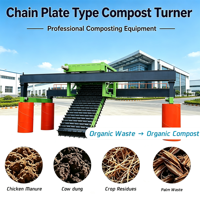 Retourneur de compost robuste à plaques de chaîne, équipement de retournement à gorge profonde pour le compostage aérobie à grande échelle du fumier d'élevage