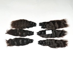 Extensions de cheveux naturels indiens vierges de qualité supérieure pour femme, cuticules alignées, cheveux de temple, ondulés naturels, non traités chimiquement, 100% cheveux humains - Product Image 2
