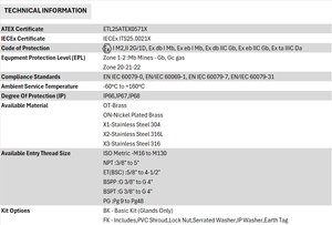 Prensaestopas de compresión simple para Terminación de cables blindados en aplicaciones en alta mar y petroquímicas para suministro al por mayor - Product Image 2