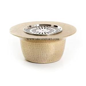 Chauffage Dallah de cuisine décoratif de table en or poli au design unique Théière en métal de haute qualité Chauffage Dallah Fournisseur en gros - Product Image 6