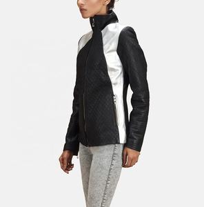 2024 Otoño Invierno chaqueta de cuero de moda para mujer abrigo de manga larga para mujer con solapa cremallera calle prendas de vestir tela de lona estampada - Product Image 6