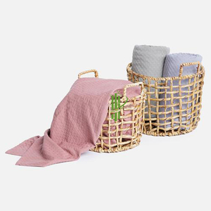 VGREENART <b>Bamboo</b> Knitting Basket with Handle-European Style - Product Image 2