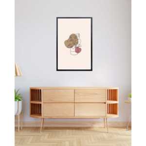 Cadre photo décoratif en bois noir 60 x 90 cm, design carré créatif avec fonction miroir pour affichage A3, format 8x10 - Product Image 1