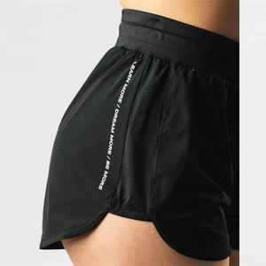Pantalones cortos de motorista de cintura alta de 4 pulgadas personalizados para mujer, decoración de botones, pantalones cortos de Yoga de entrenamiento Súper suaves para correr, ciclismo, ropa de calle - Product Image 3