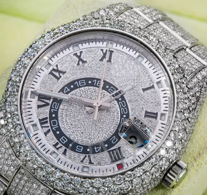 Relojes Mecánicos Analógicos de Acero Inoxidable con Incrustaciones de Diamantes de Moissanita, Joyería Fina de Moda de Lujo para Hombre - Product Image 2