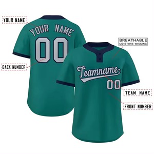 Camiseta de béisbol transpirable Unisex hecha a medida, ropa deportiva lisa con impresión por sublimación para softball, incluido el logotipo personalizado - Product Image 2